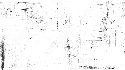 Vector texture of scratches, cracks, chips. Abstract  monochrome background. Black and white pattern of old surface. Black grunge distress texture.