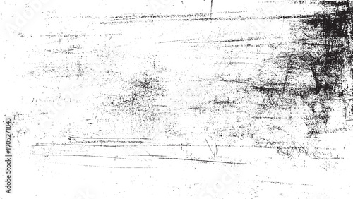 Abstract black and white pattern. Monochrome vector texture. Background of cracks, scuffs, chips, stains, ink spots. Black grunge distress texture.