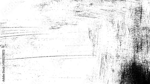 Black and white distressed grunge overlay texture vector. Abstract pattern of monochrome dirty pattern with ink spots, cracks, stains creative design. Vector illustration.