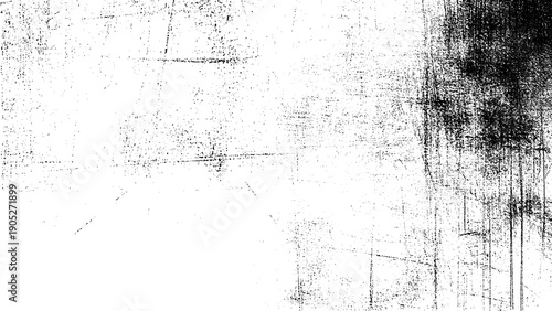Background of black and white texture. Abstract monochrome pattern of spots, cracks, dots, chips.. Black grunge distress texture.