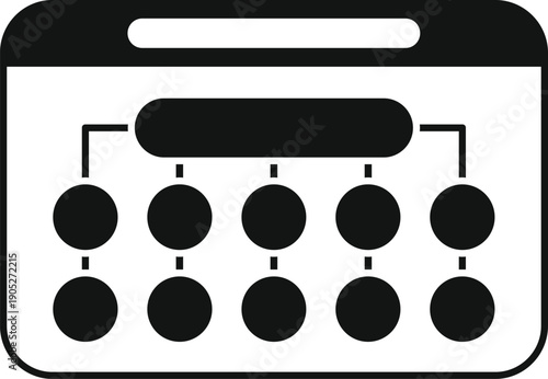 Website sitemap icon showing the hierarchical structure and navigation of a site