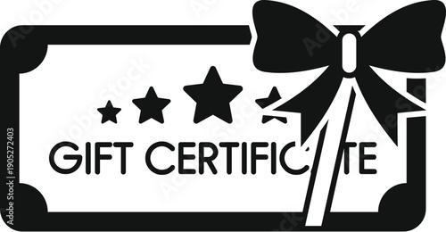 Gift certificate icon representing a prize, reward, or special shopping offer