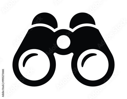 Simple vector illustration of binoculars in design