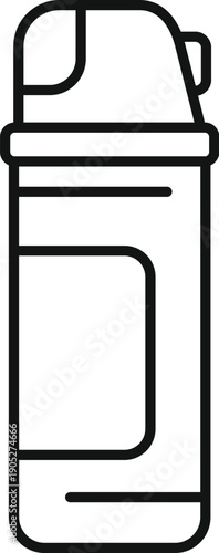 Shaving foam aerosol can outline for grooming and personal hygiene