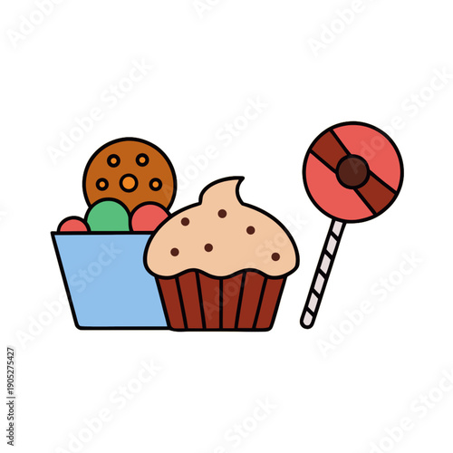 cupcake with chocolate