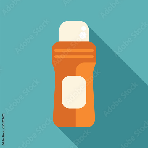 Roll on antiperspirant bottle providing daily personal care with long shadow