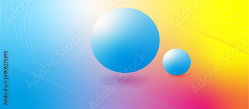 Shiny 3d blue glass spheres and glossy crystal bubbles create an abstract colorful pattern with round orb shapes and light reflections in this vector illustration design