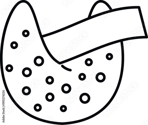 Fortune cookie finding future prediction or good luck message inside