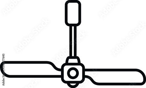 Ceiling fan generating airflow for cooling rooms during hot weather