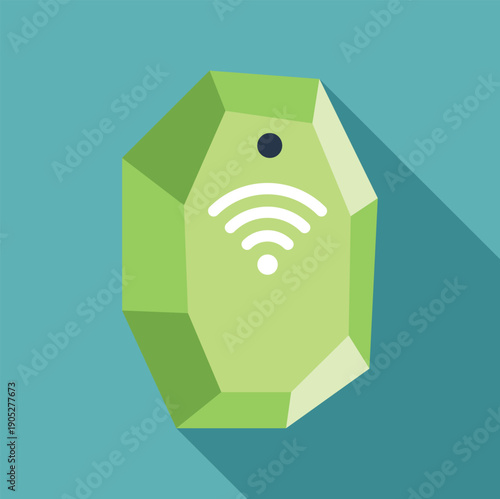 Key fob icon representing wireless technology and connectivity