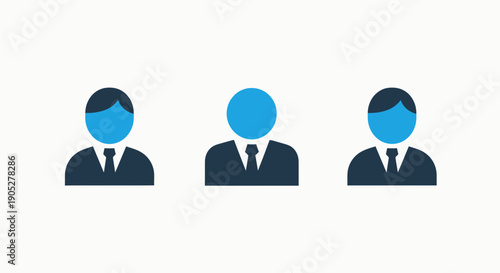Professional Business People Avatars Icon Set: Diverse User Profiles for Team Management and Corporate Representation