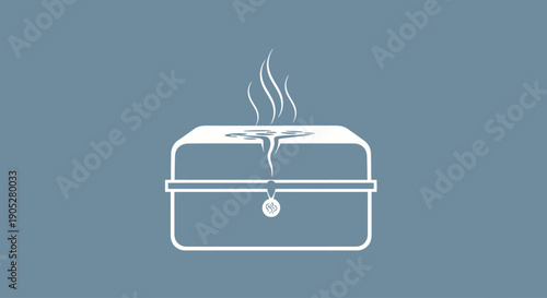 Hot coffee cup minimal icon representing refreshment, energy boost, morning routine, productivity start, comfort beverage concept, warm drink symbol, break time moment suitable for lifestyle visuals, 