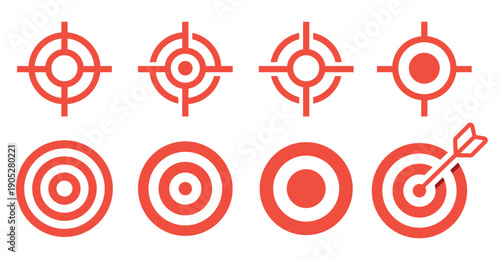 Target Icon Logo Target with arrow icon set