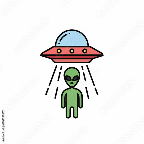 Alien abduction ufo scene