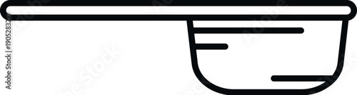 Measuring scoop icon for nutrition, fitness, and kitchen applications