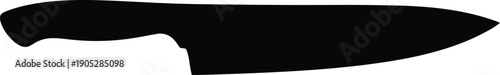 A kitchen knife silhouette vector illustration isolated on a clean background from a front viewpoint