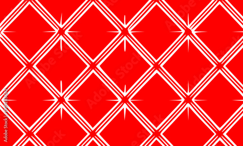 Red Geometric Diamond Lattice Pattern Seamless Background with White Lines for Modern Wallpaper, Textile Design, and Elegant Decoration Projects