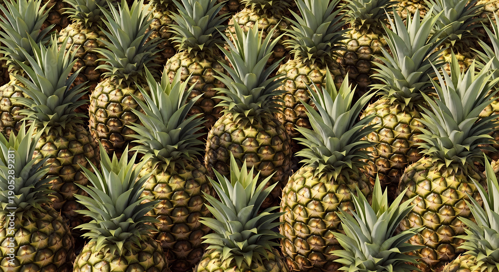 Obraz premium Fresh Pineapples Pattern