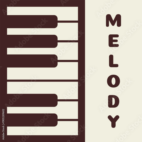 Melody Piano Key Panel Illustration