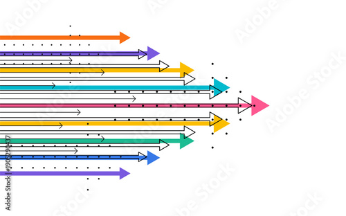 Abstract arrow direction. Technology background
