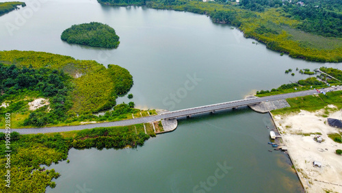 Photos Aerial view of opobo flyover surrounded by rivers and  beautiful green vegetatio