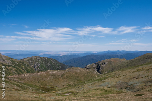view from mount kosciuszko in summer