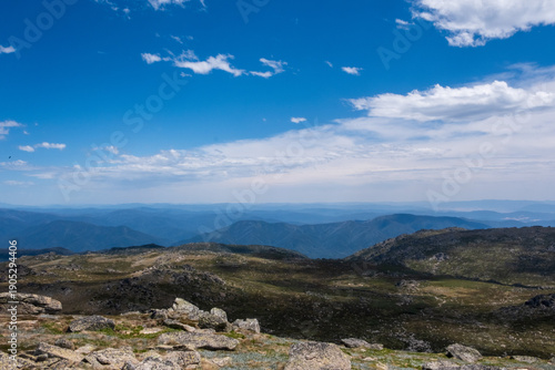 view from mount kosciuszko in summer
