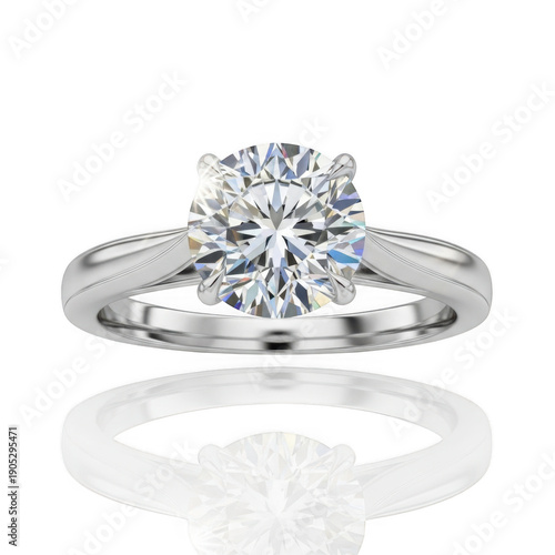 Elegant solitaire diamond ring

