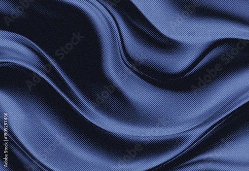 Foto A close-up view of a luxurious blue fabric with smooth folds
