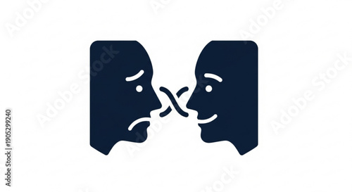 Two people engaged in a heated argument, facing each other with angry expressions, vector illustration, close-up, graphic style