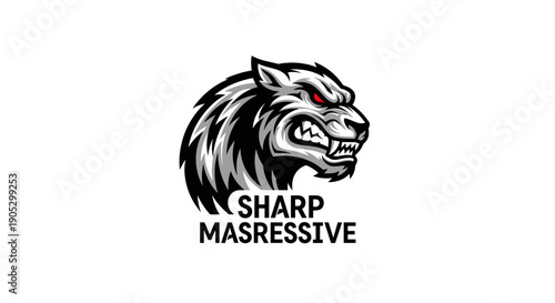 Aggressive Tiger Mascot Logo Design Sharp Masressive.