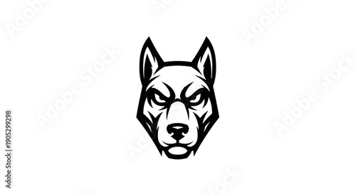 Aggressive Wolf Head Logo Design Vector Art.
