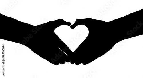 Two hands forming a heart shape together in a symbol of love and care
