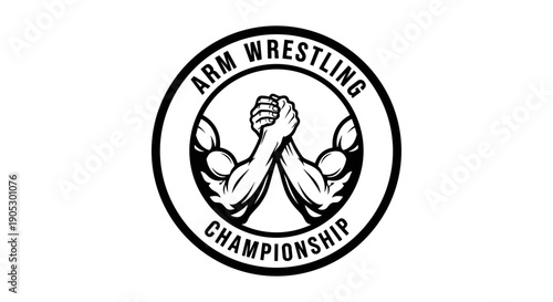 Arm Wrestling Championship Logo Design.