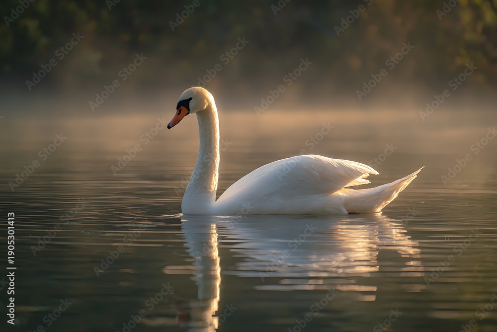 Fototapeta premium swan on the lake