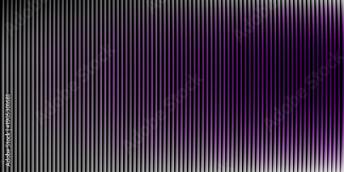 Abstract Vertical Purple Neon Light Stripes with Dark Gradient Fade, Futuristic Glowing Background.