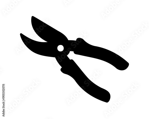 Pruning shears, garden tool for plant care and trimming Vector