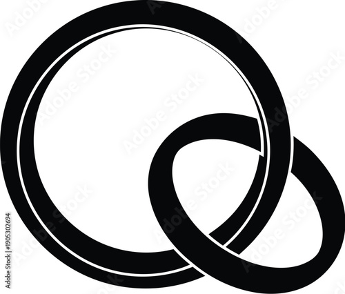 Interlocking rings symbolize unity and harmony in graphic design