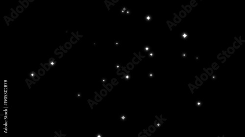 Wallpaper Mural Magic sparkles glitter line stars, golden glowing twinkling glittering star, fairy dust wand glitter stars trail transition on black screen background, glitter stars magic tail sparkling 4K. Torontodigital.ca