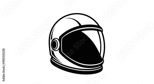 Astronaut Helmet Icon Vector Illustration.
