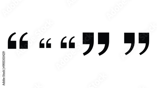 A visual representation of quotation marks in various styles and sizes Vector