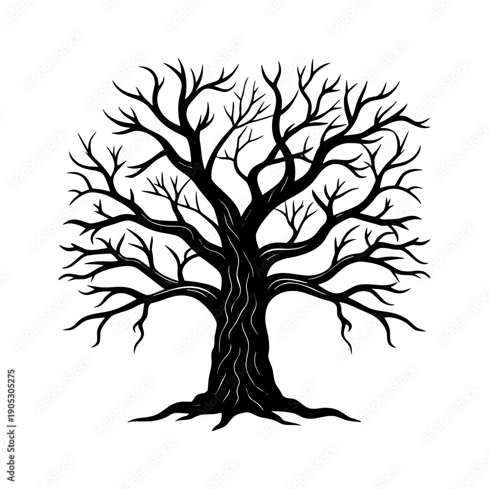 Obraz premium tree silhouette vector