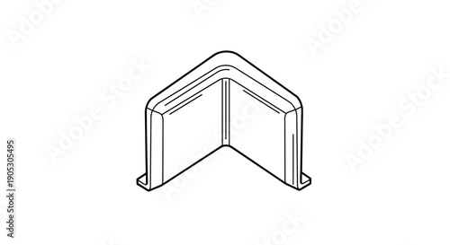 Durable corner protector with sleek design, isolated on a clean white background, showcasing functional simplicity and robust construction