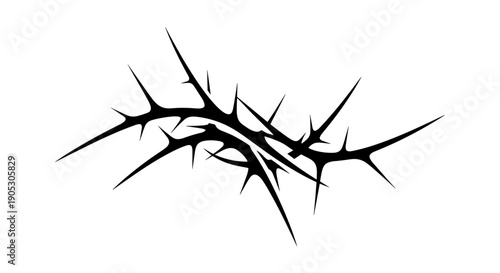 Black Crown of Thorns Symbol.