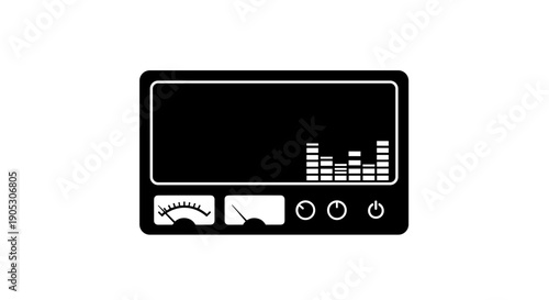 Black and white audio equalizer.