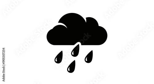 Black Cloud with Rain Drops 7.