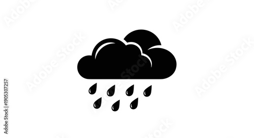 Black Cloud with Rain Drops 8.