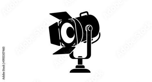 Black Film Camera Icon.