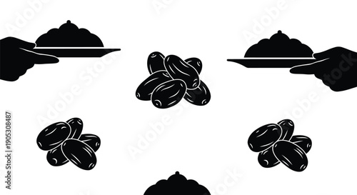 Coffee beans being poured from hands into a pile on white background with copy space