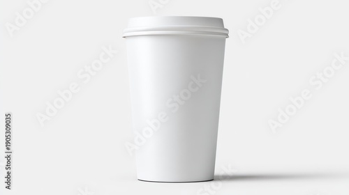 Wallpaper Mural Clean white coffee cup mockup with lid isolated on plain white background Torontodigital.ca